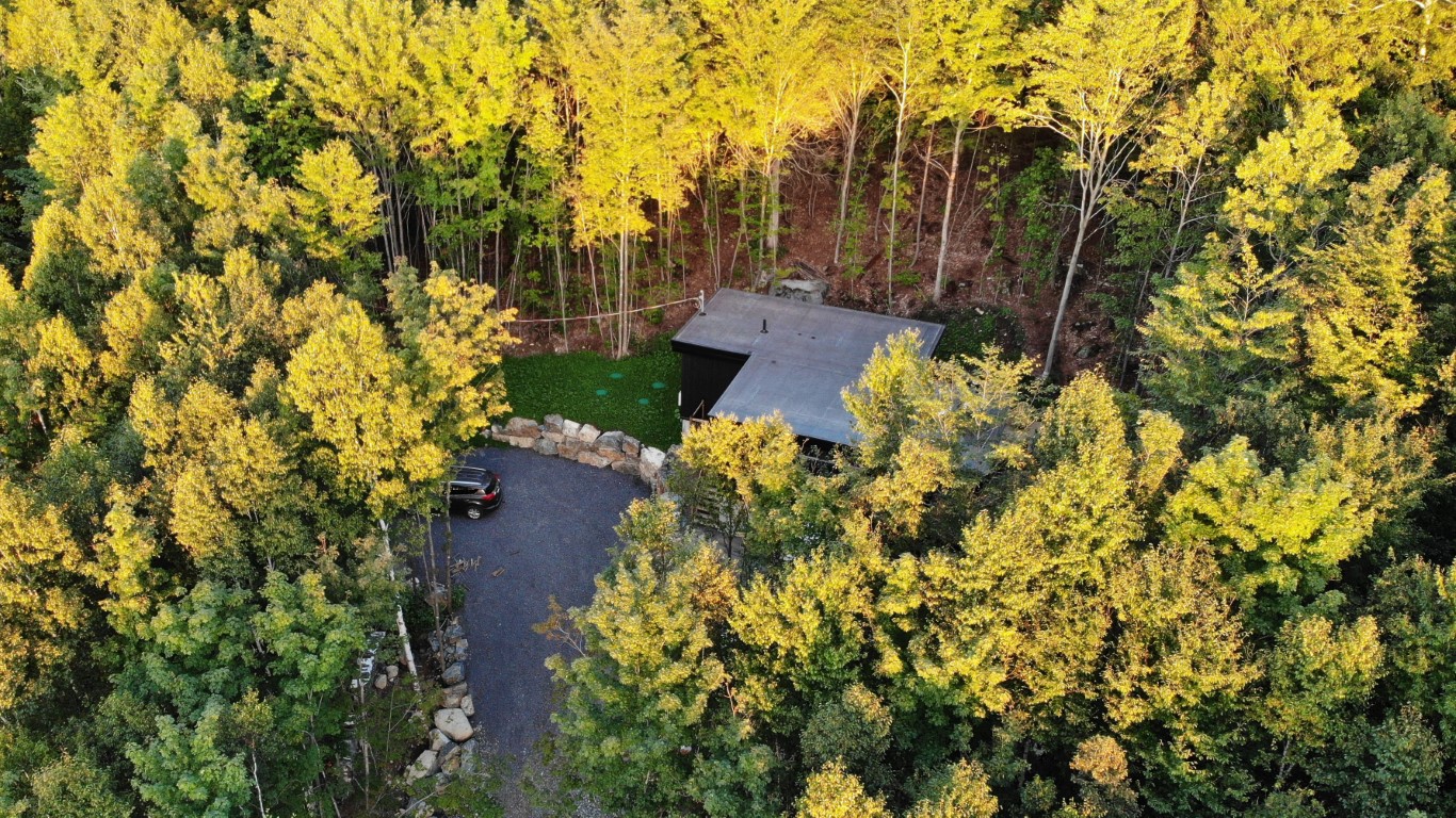 Vue aérienne du chalet